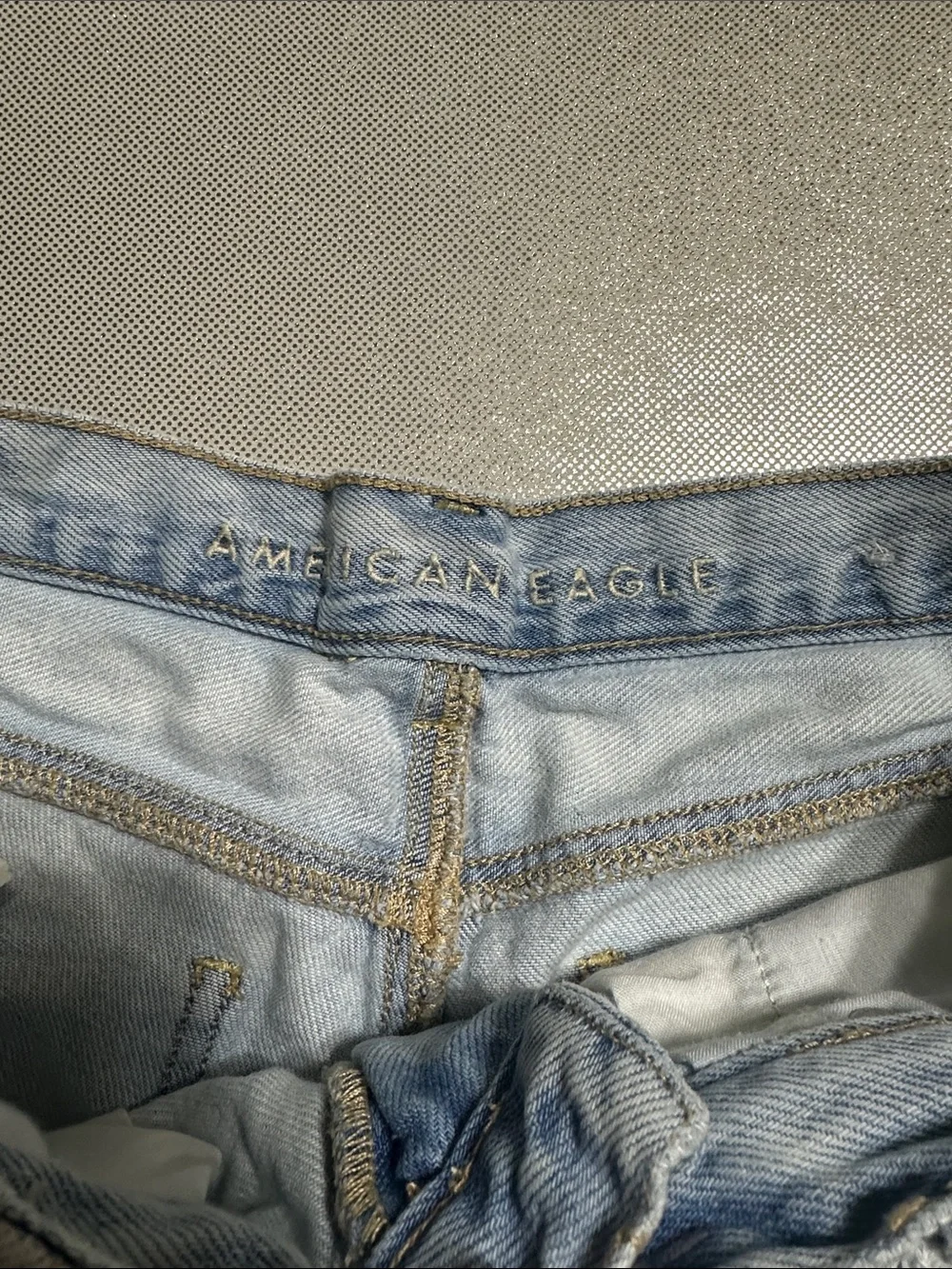 American Eagle Light Blue Distressed Denim Women’s Shorts